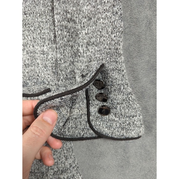 Skies Are Blue Sweater Blazer Womens Medium Alanna Grey Textured Knit Career - Picture 7 of 9